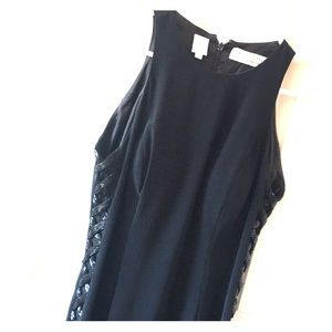 Floor length black evening gown